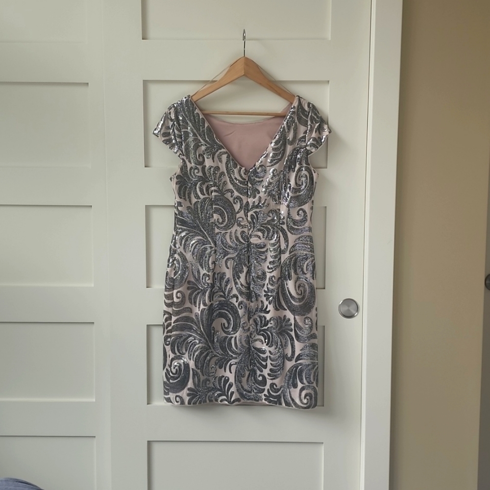 Adriana Papell Sequin Cocktail Dress - Picture 4 of 6